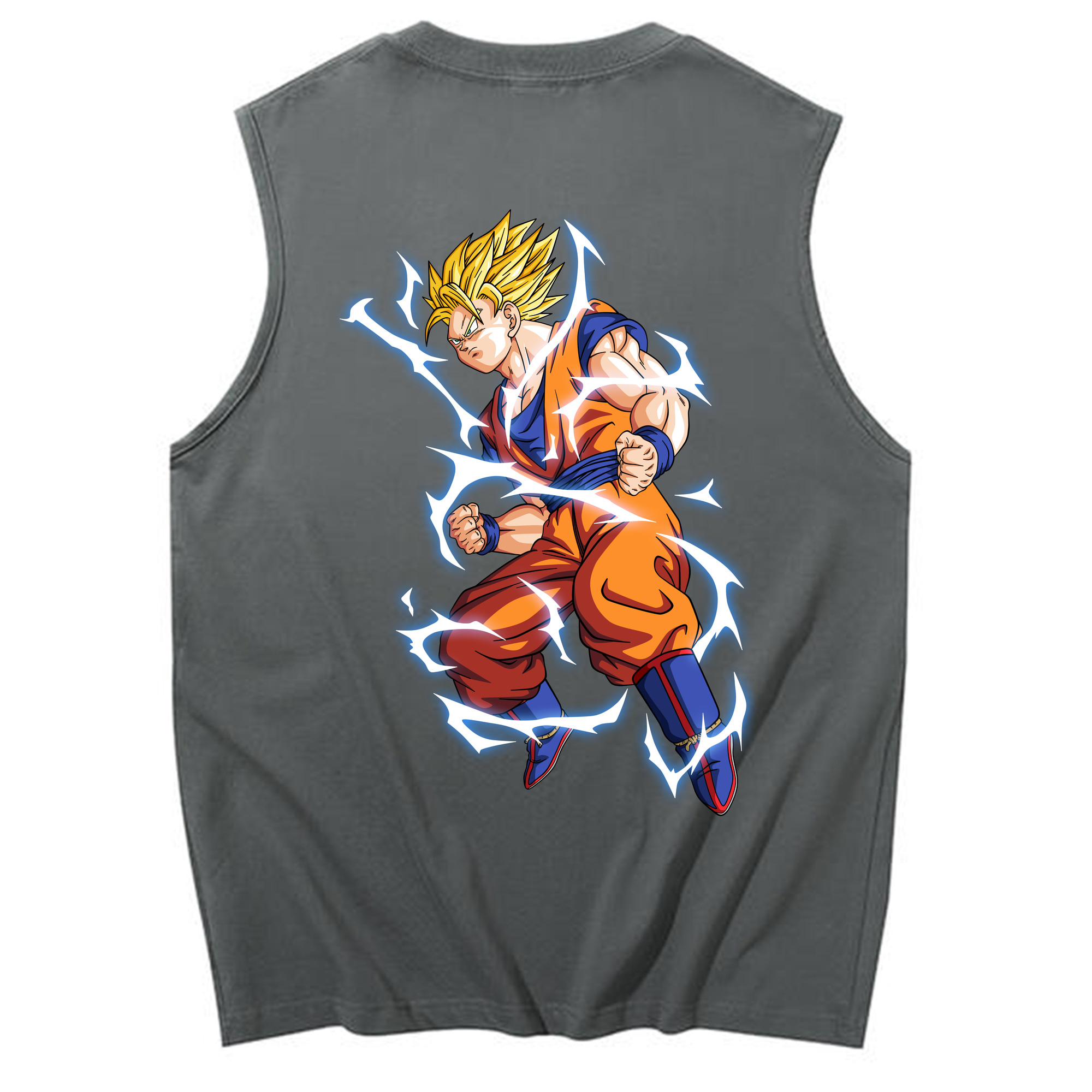 （画像用） ドラゴンボール 孫悟空（そん ごくう）Son Goku カカロット DRAGON BALL Kakarotto コットン100％タンクトップ（背面プリント）